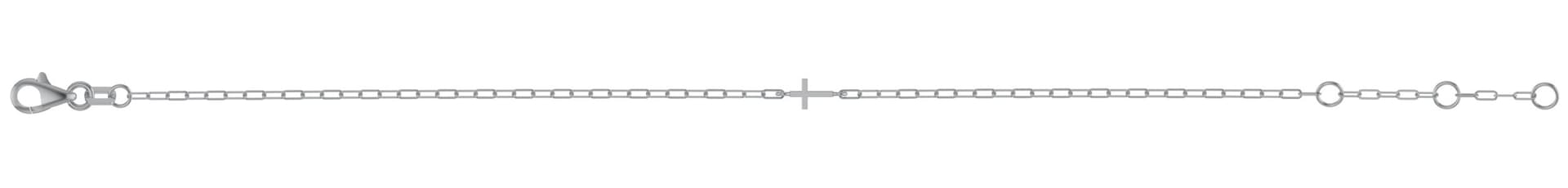 Sideways Cross Paperclip-Style Chain Bracelet view 2
