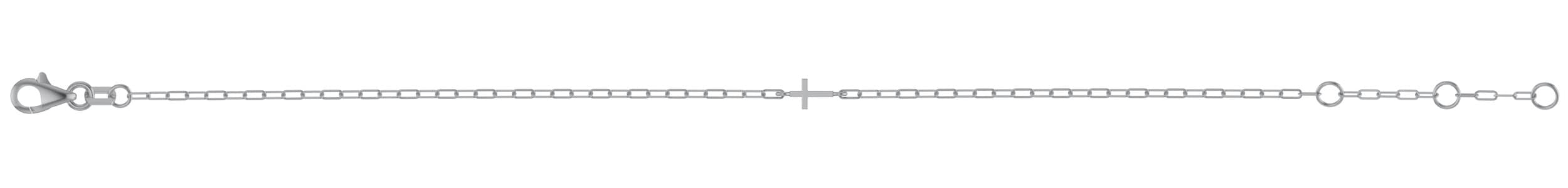 Sideways Cross Paperclip-Style Chain Bracelet view 2