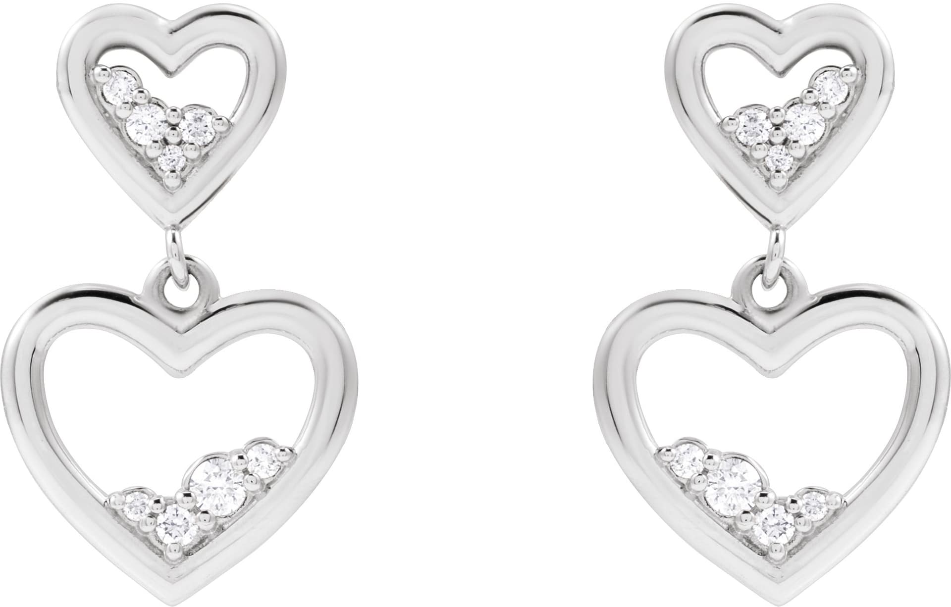 Accented Heart Earrings view 2
