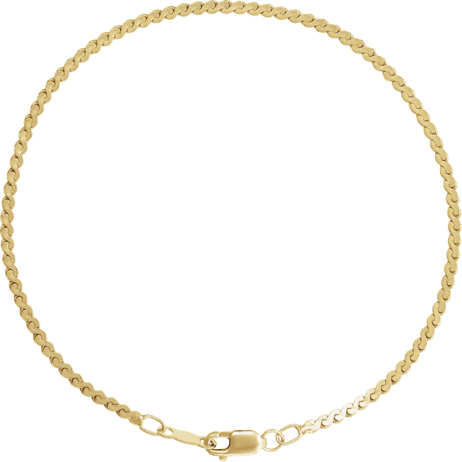 1.7 mm Serpentine Chain, view 3