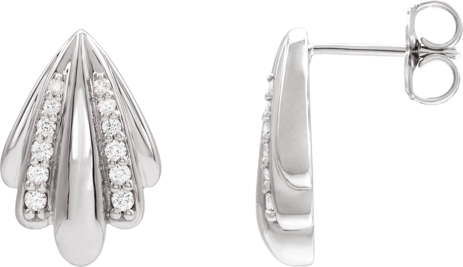 14K White 1/5 CTW Natural Diamond Earrings