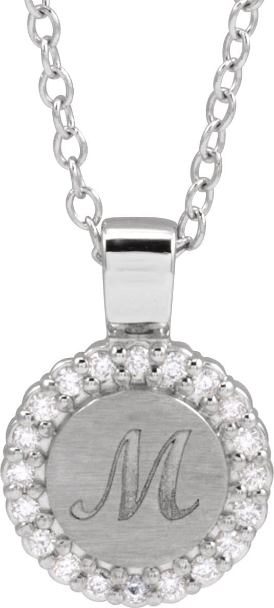 14K Rose 1/8 CTW Natural Diamond 16-18 Necklace