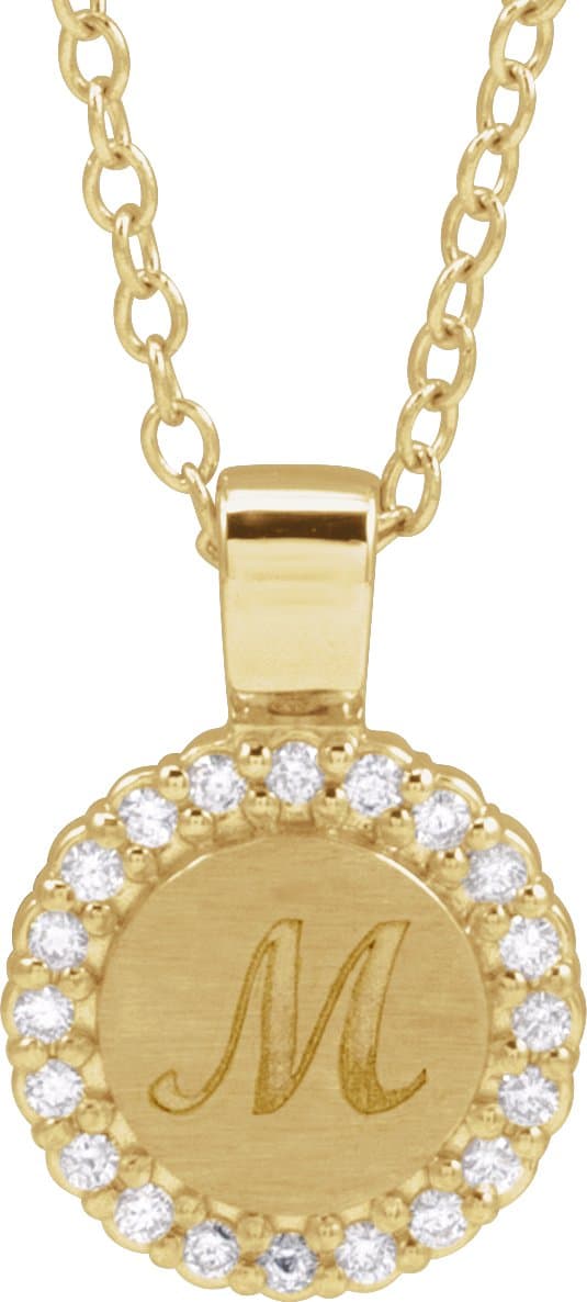 14K Rose 1/8 CTW Natural Diamond 16-18 Necklace