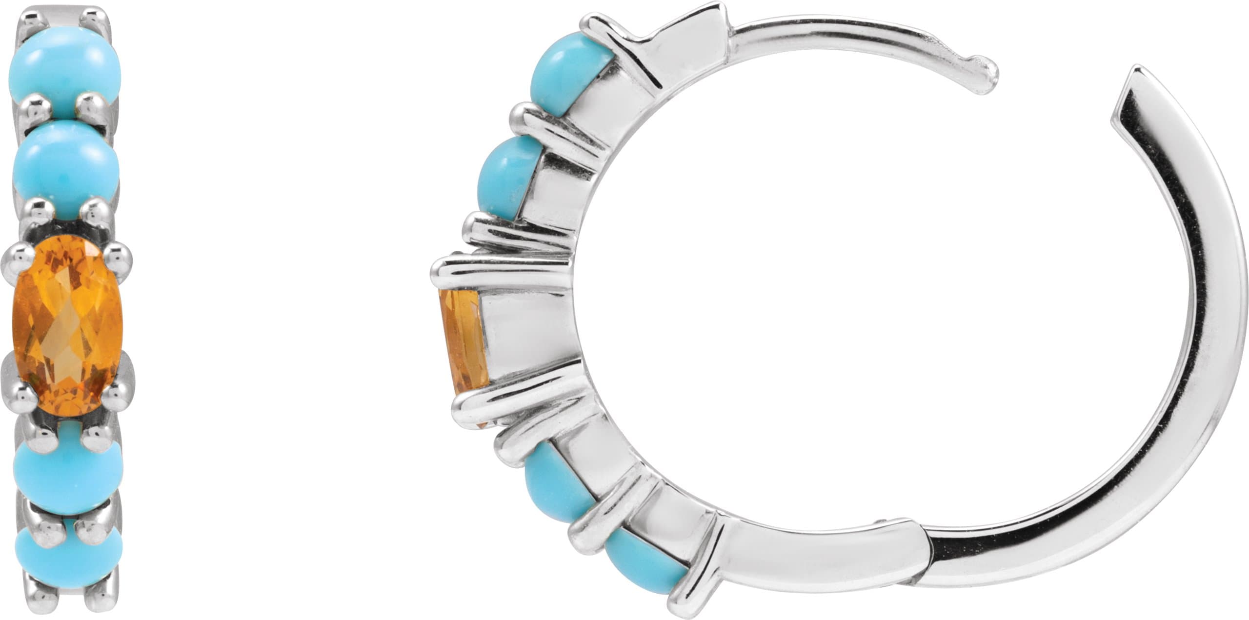 Accented Hoop Earrings view 3