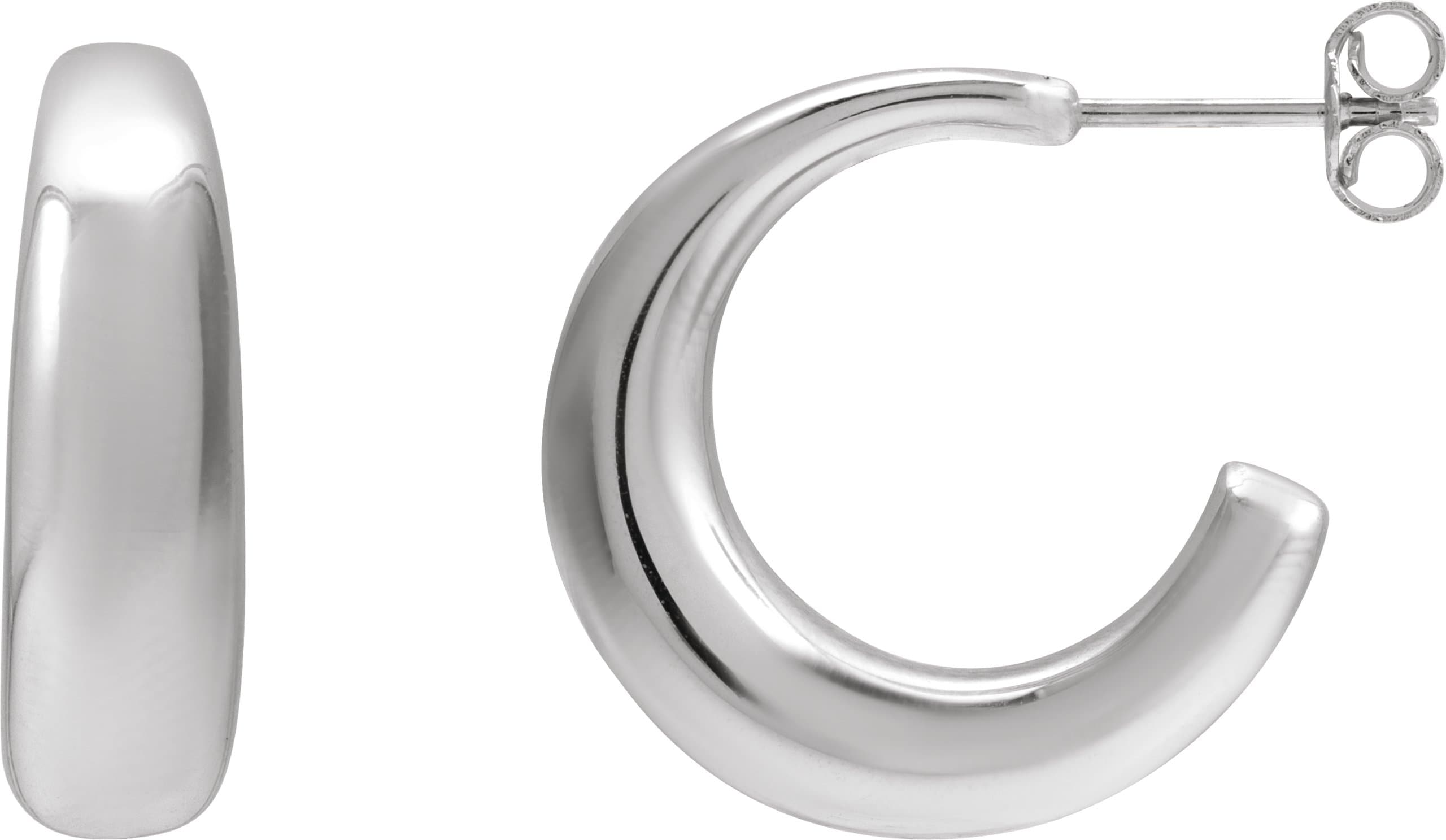Sterling Silver 14.4 mm Hoop Earrings