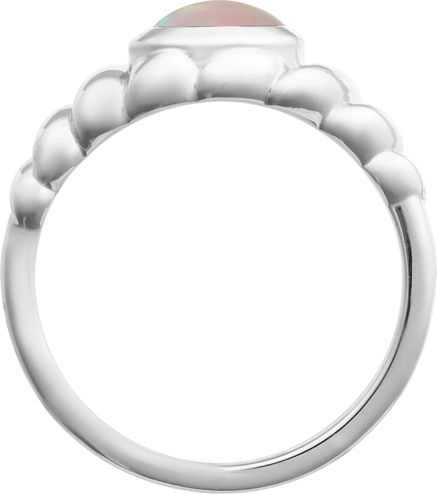 Bezel-Set Puffed Cabochon Ring, view 3