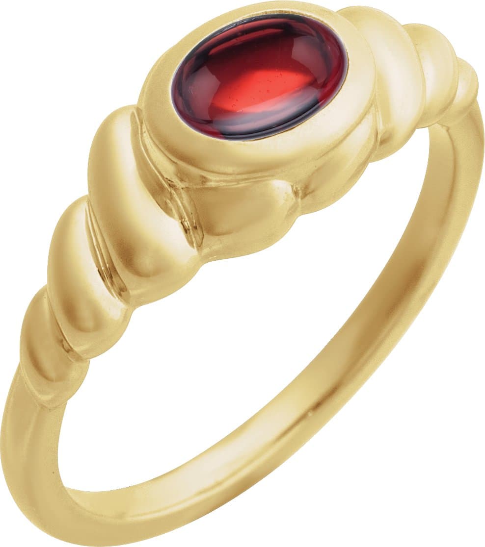 14K Rose Natural Ethiopian Opal Ring