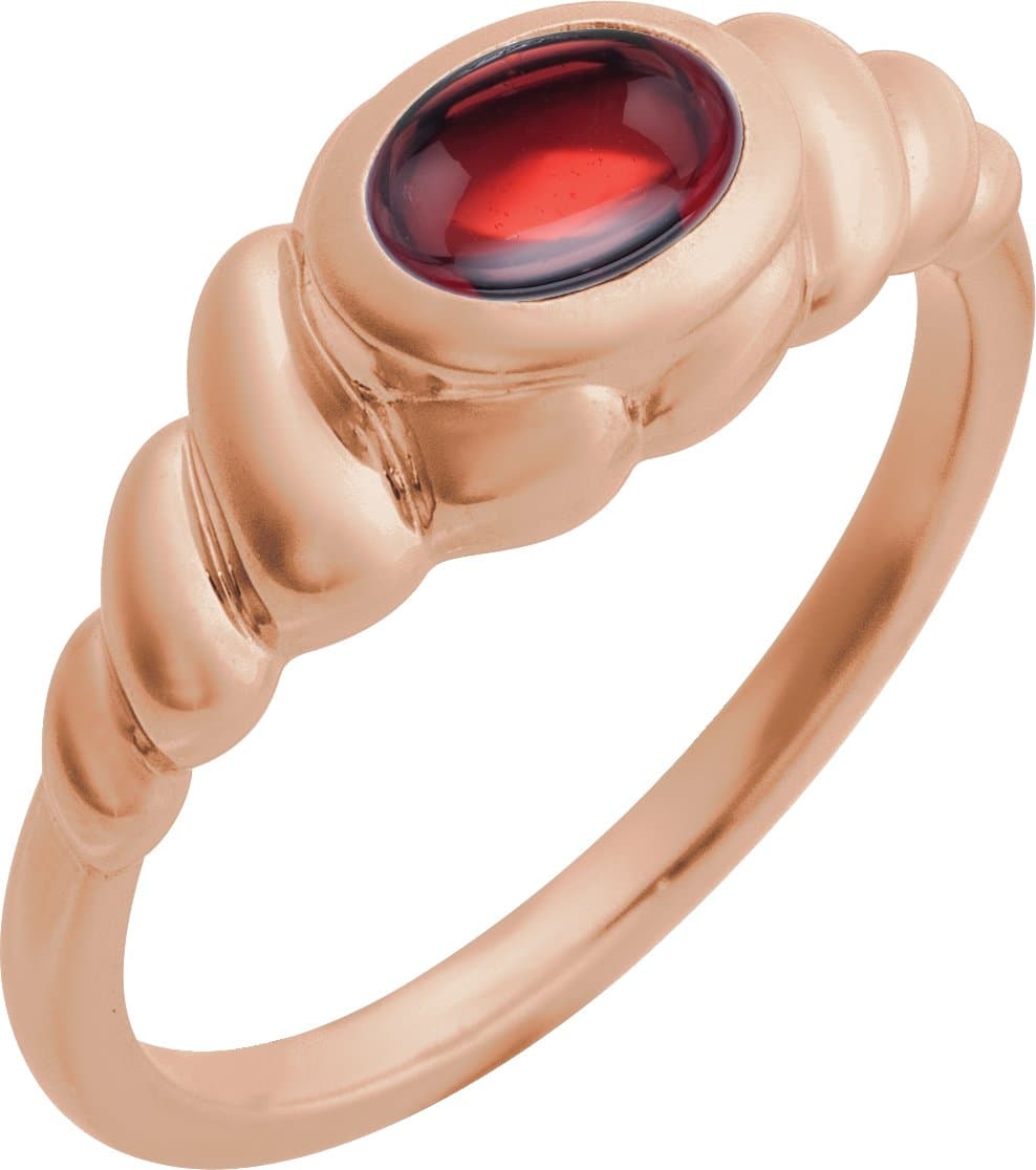 14K Rose Natural Ethiopian Opal Ring