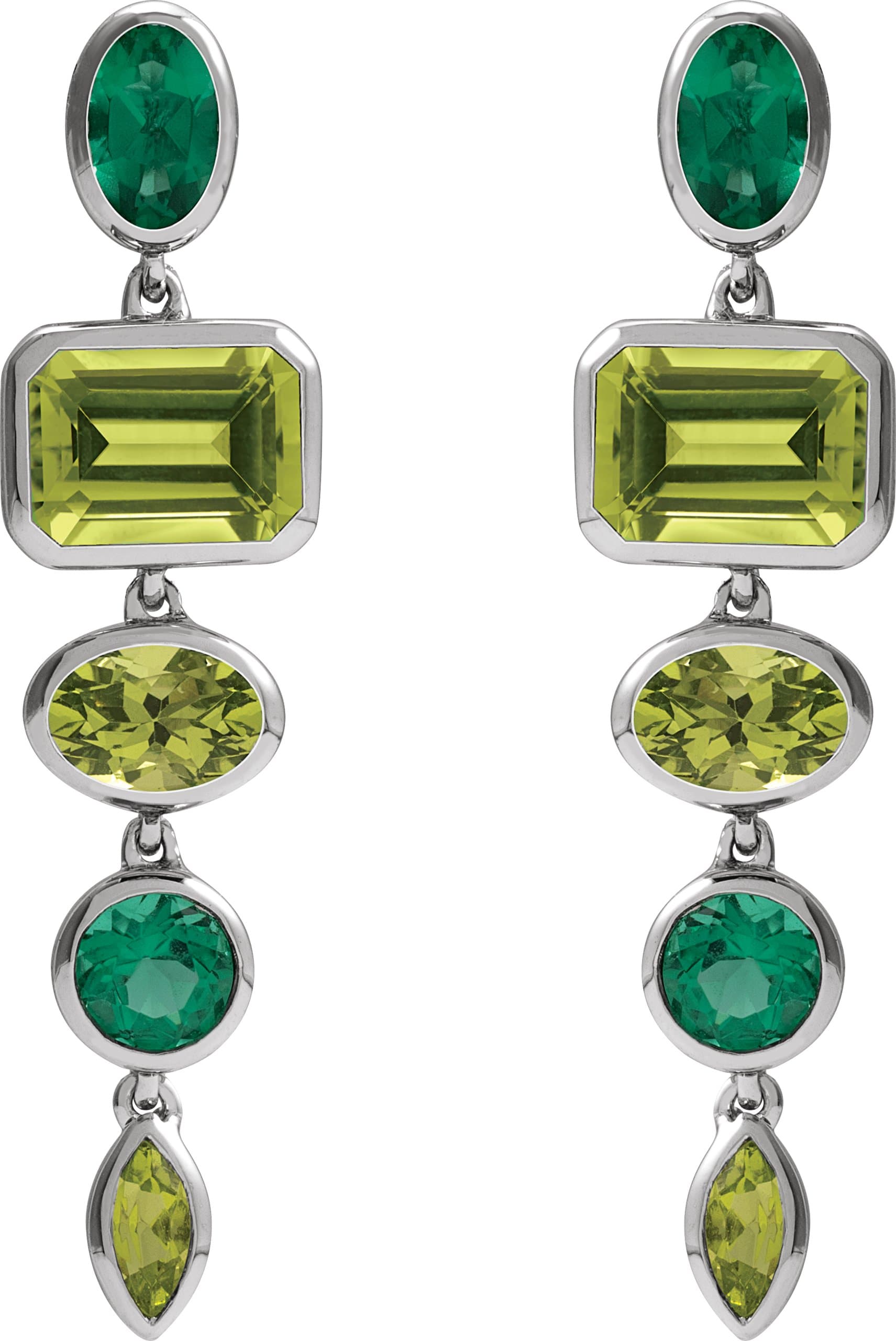 Multi-Stone Dangle Earrings view 2