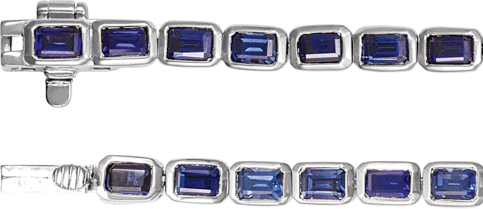 Bezel-Set Line Bracelet, view 4