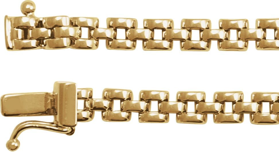 14K Yellow 4 mm Panther 6 1/2 Chain