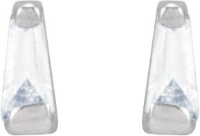 Tapered Baguette Channel-Set Stud Earrings view 2
