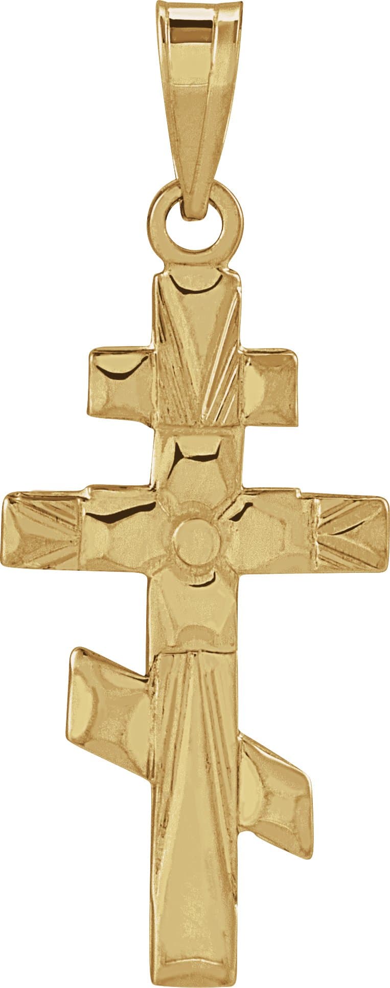 14K Yellow 20x10 mm Orthodox Cross Pendant