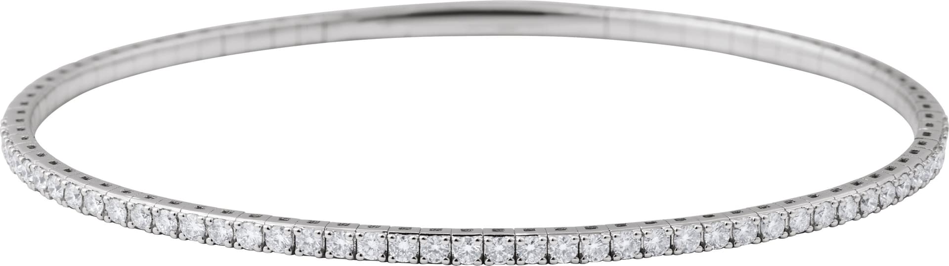 Half Accented Flexible Bangle Bracelet view 1