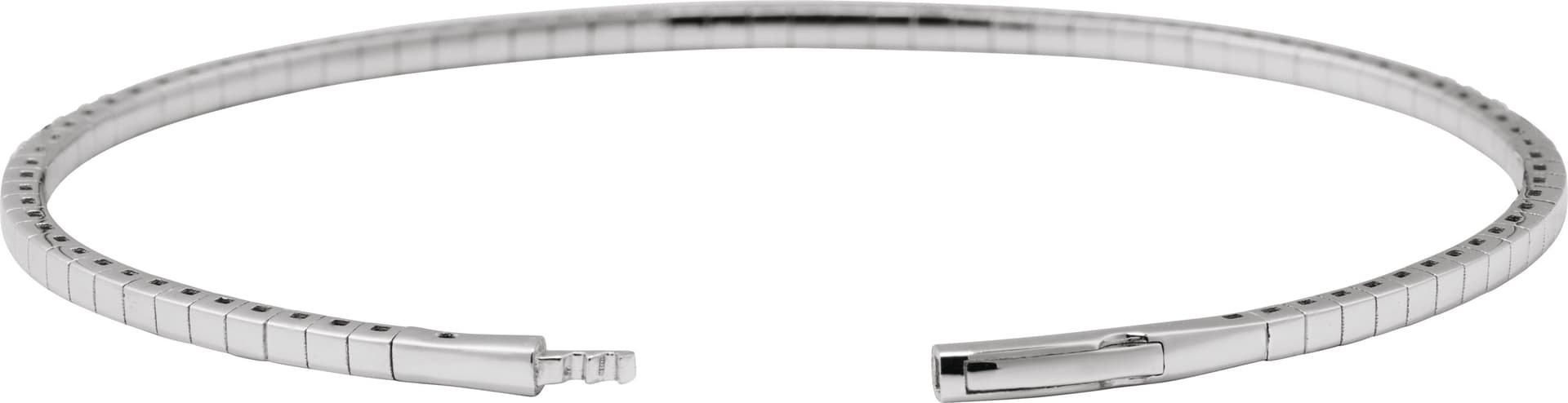 Half Accented Flexible Bangle Bracelet view 3