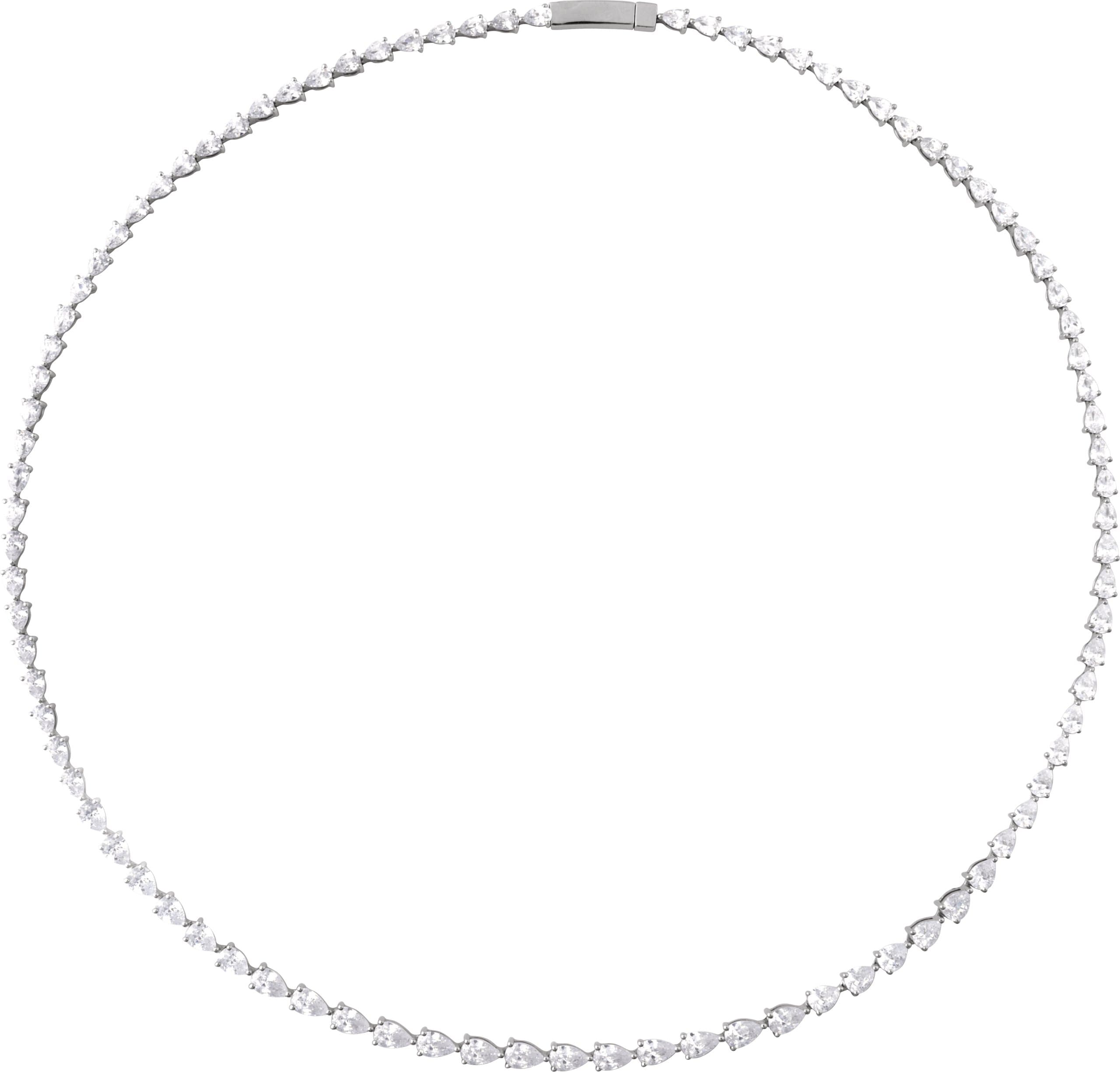 14K Rose 10 CTW Lab-Grown Diamond Line 16 Necklace