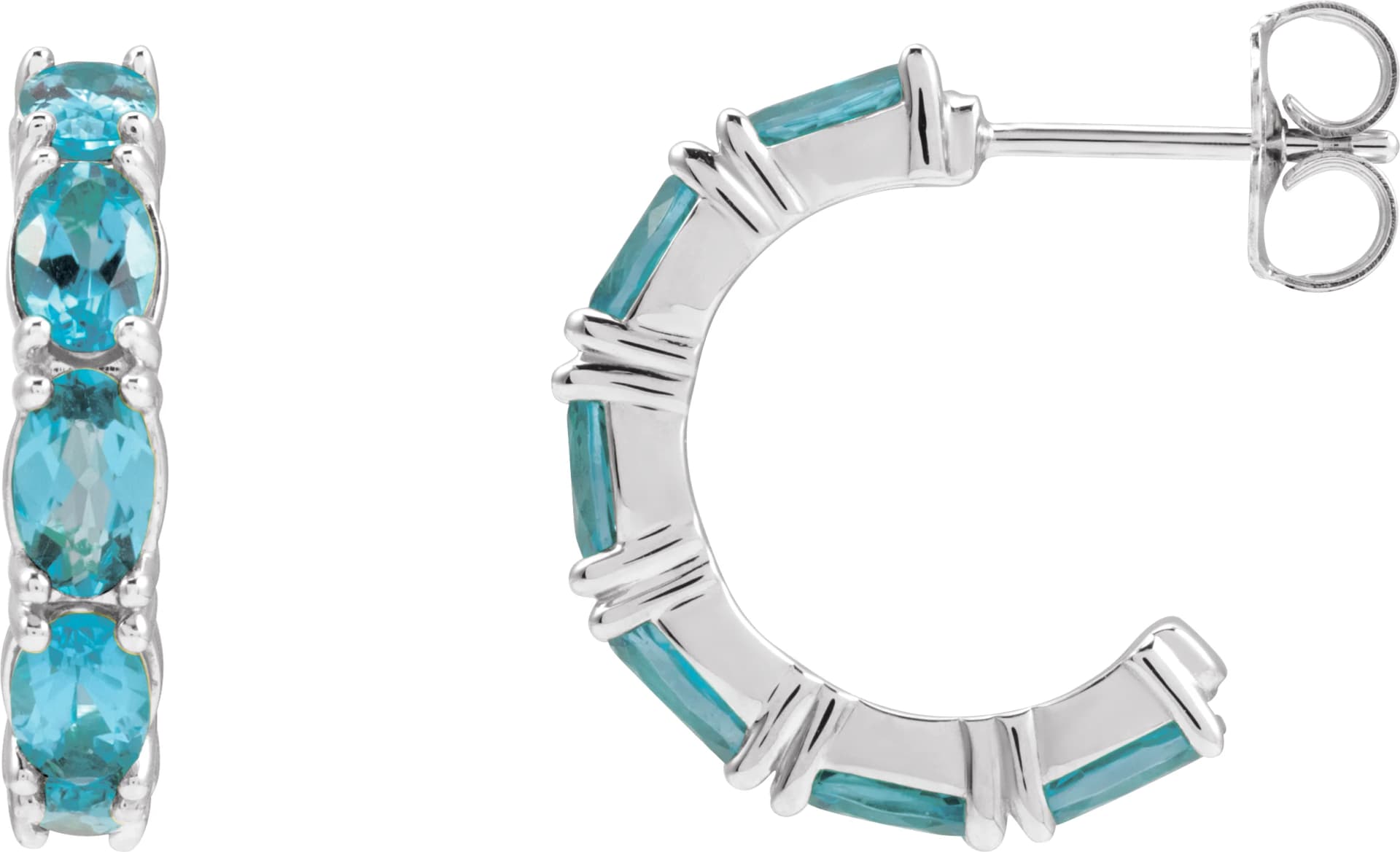Accented Hoop Earrings, view 2