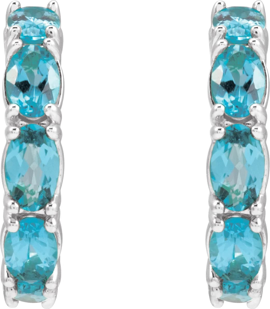 Accented Hoop Earrings, view 3