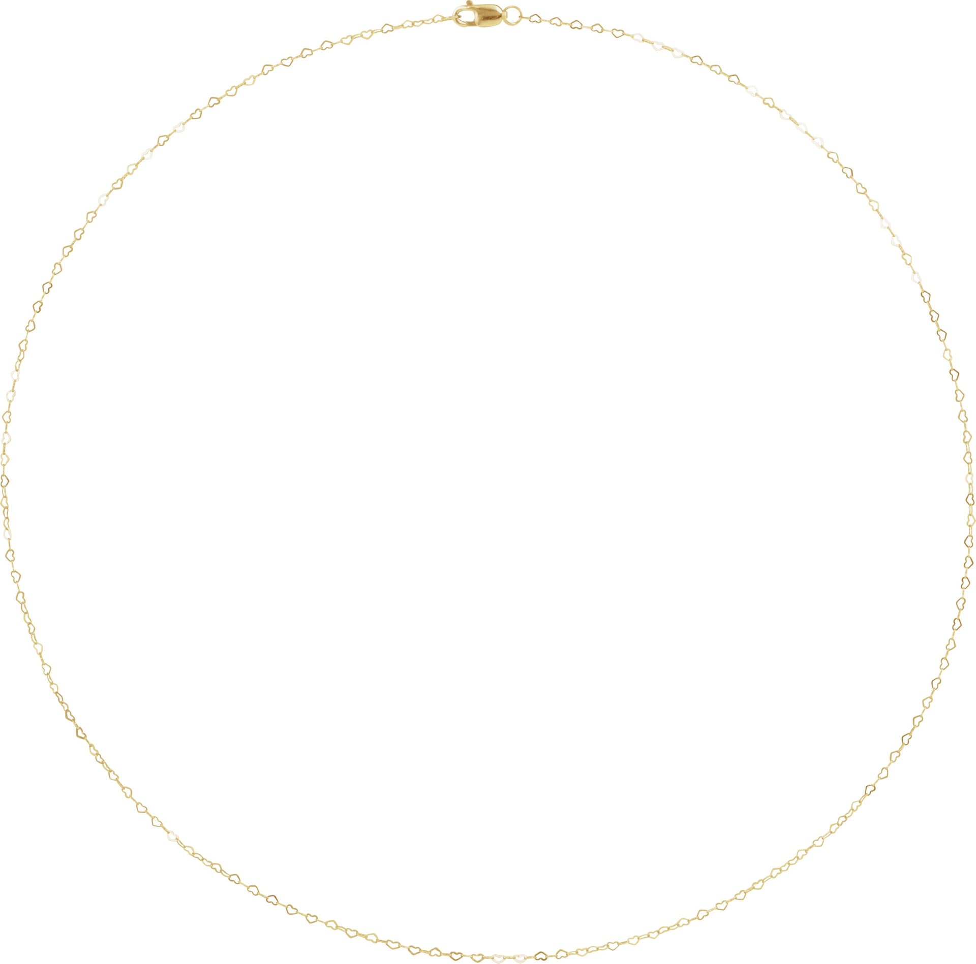 .8 mm Heart Chain view 2