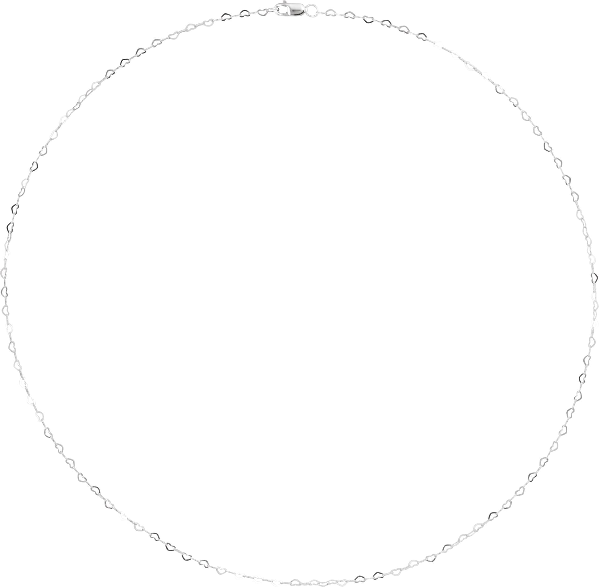 1.9 mm Heart Chain view 2