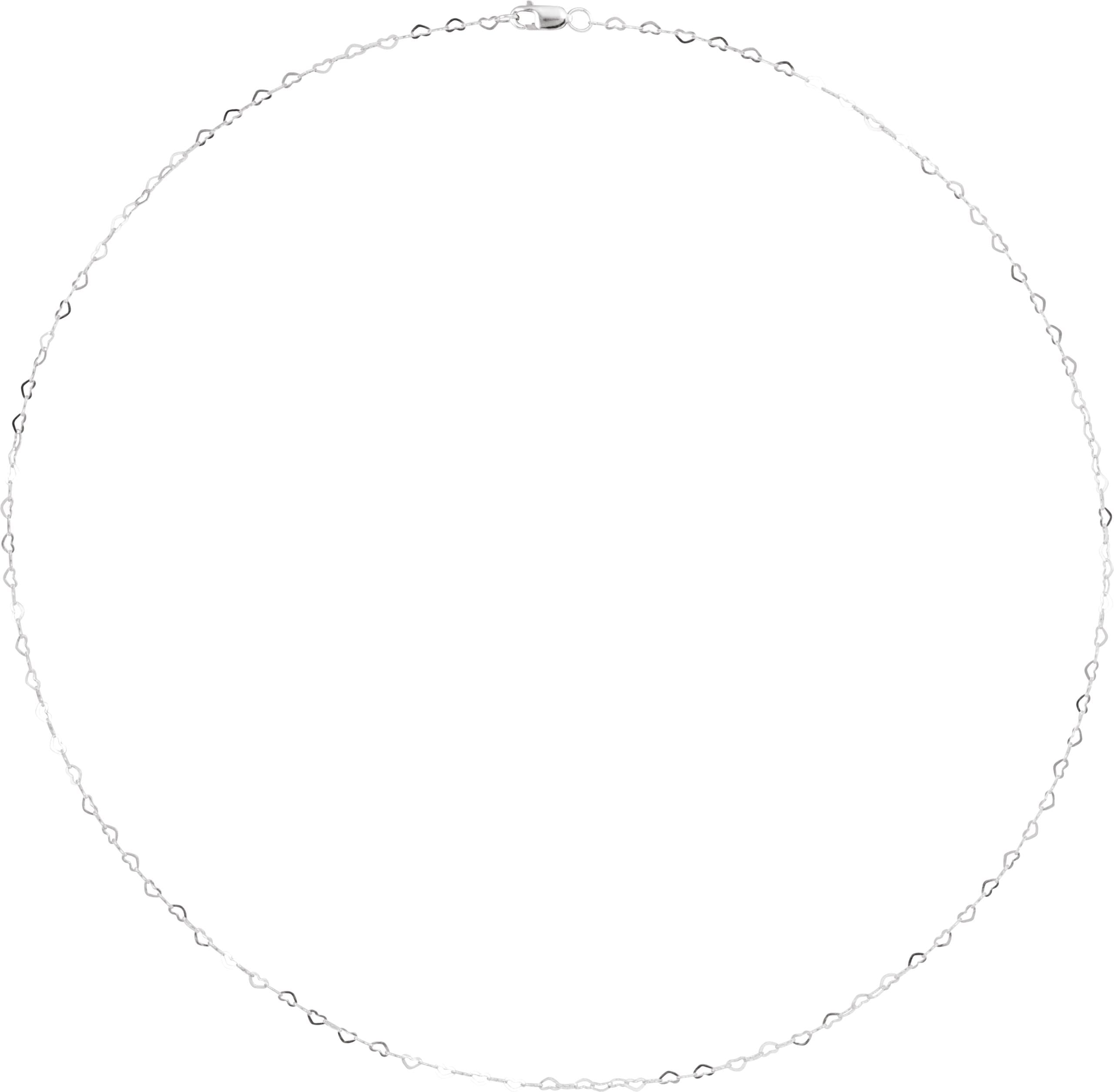 1.9 mm Heart Chain view 2