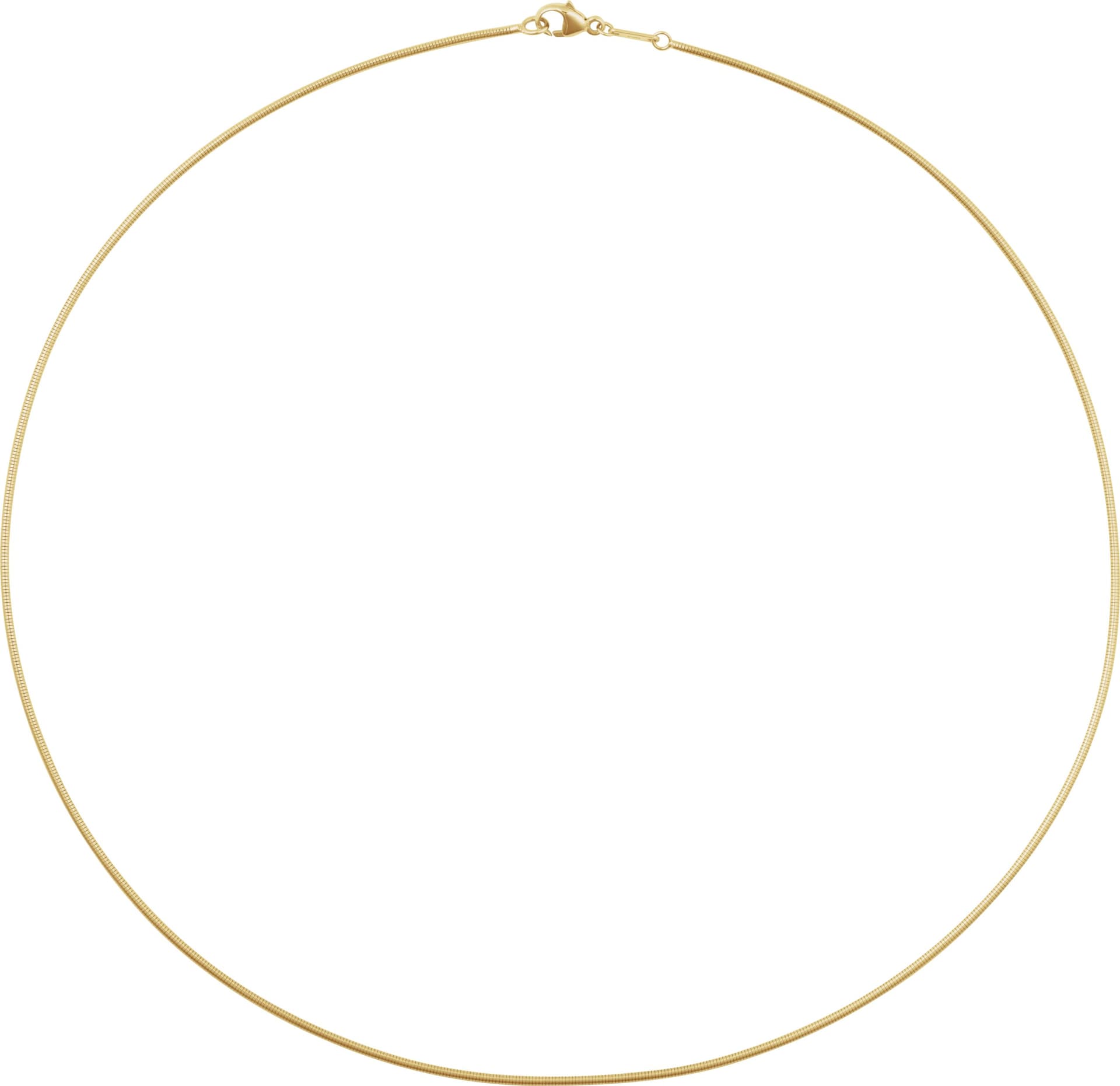 14K Yellow 1.2 mm Boa Snake 16 Chain