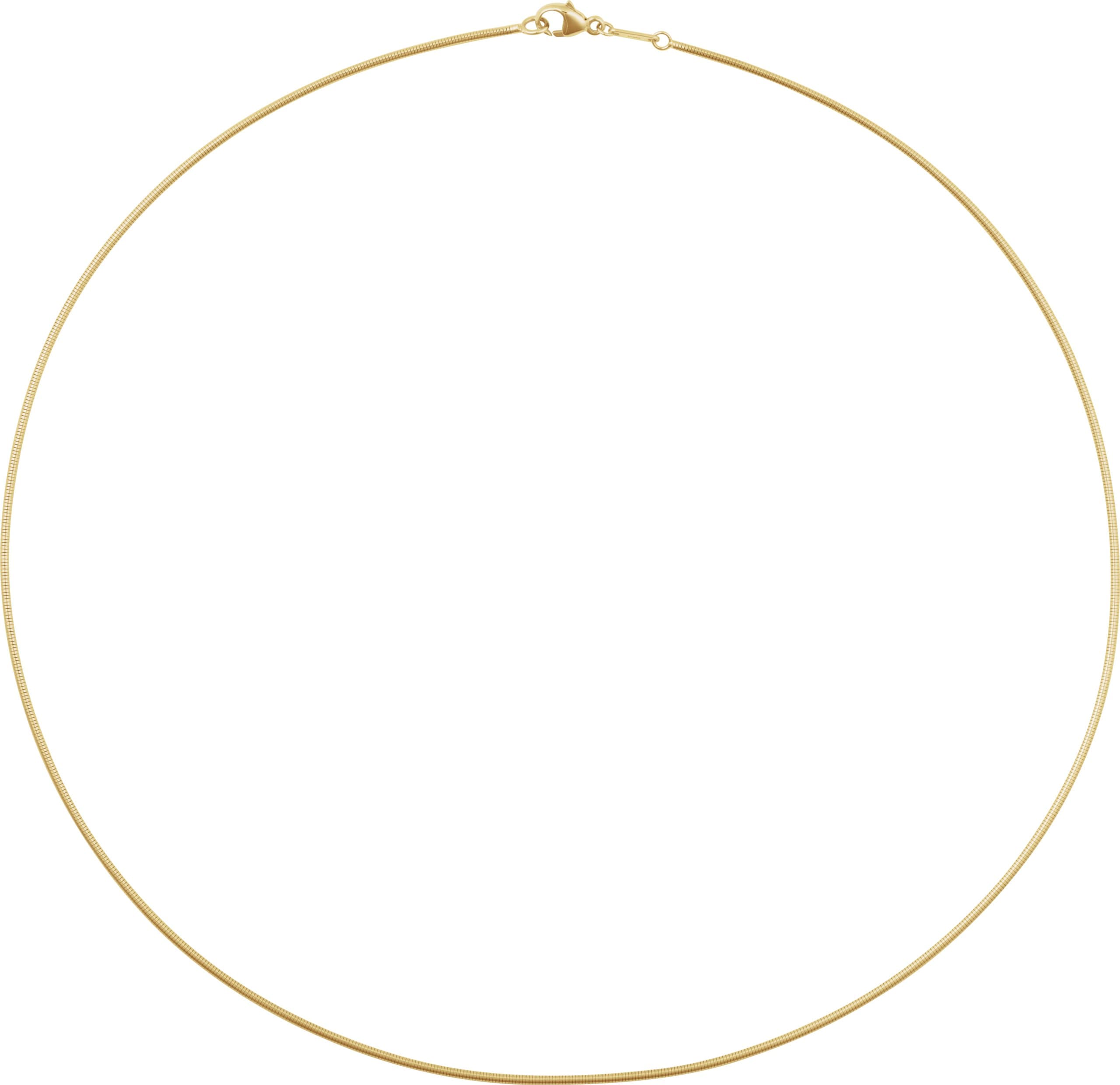 14K Yellow 1.2 mm Boa Snake 16 Chain