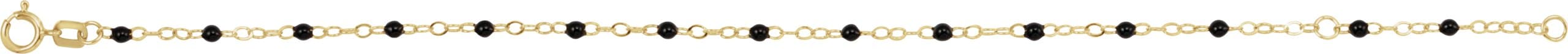 2 mm Enamel Bead Adjustable Chain view 3