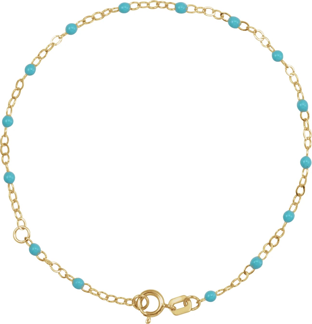 2 mm Enamel Bead Adjustable Chain, view 3
