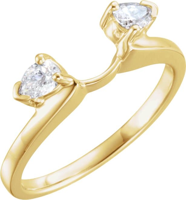 14K White 1/5 CTW Lab-Grown Diamond  Wrap-Style Enhancer