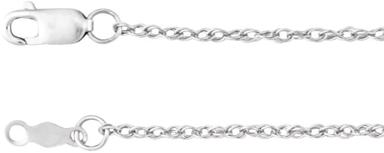 10K Rose 1.25 mm Rope 18 Chain