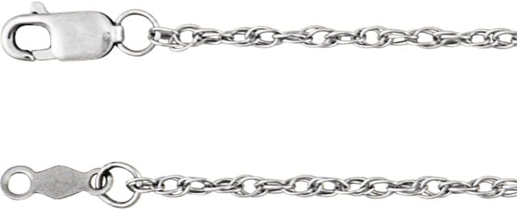 10K Rose 1.5 mm Rope 16 Chain