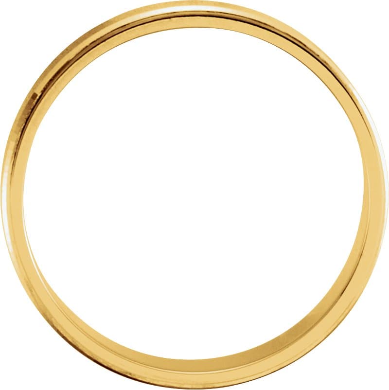 Grooved Lightweight Comfort-Fit Flat Band with Satin Finish view 2
