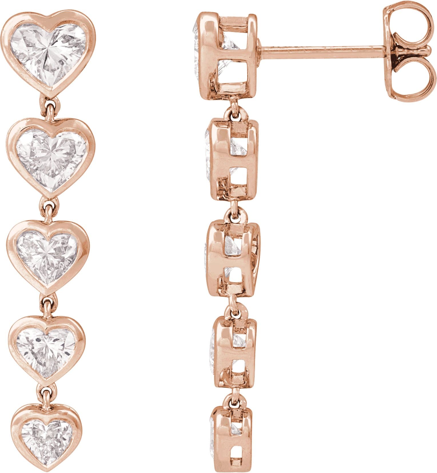 14K Rose 2 3/4 CTW Lab-Grown Diamond Earrings