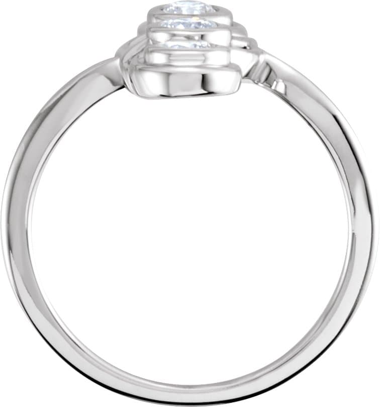 Three-Stone Bezel-Set Ring view 2