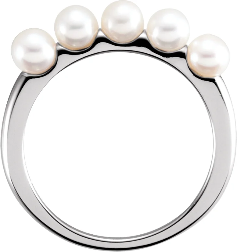 Stackable Pearl Ring, view 3