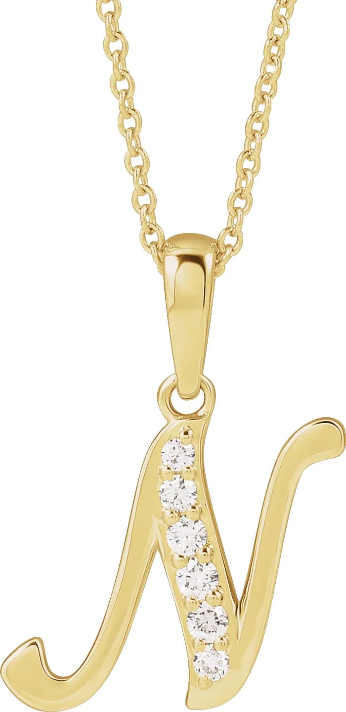 Accented Initial Necklace
