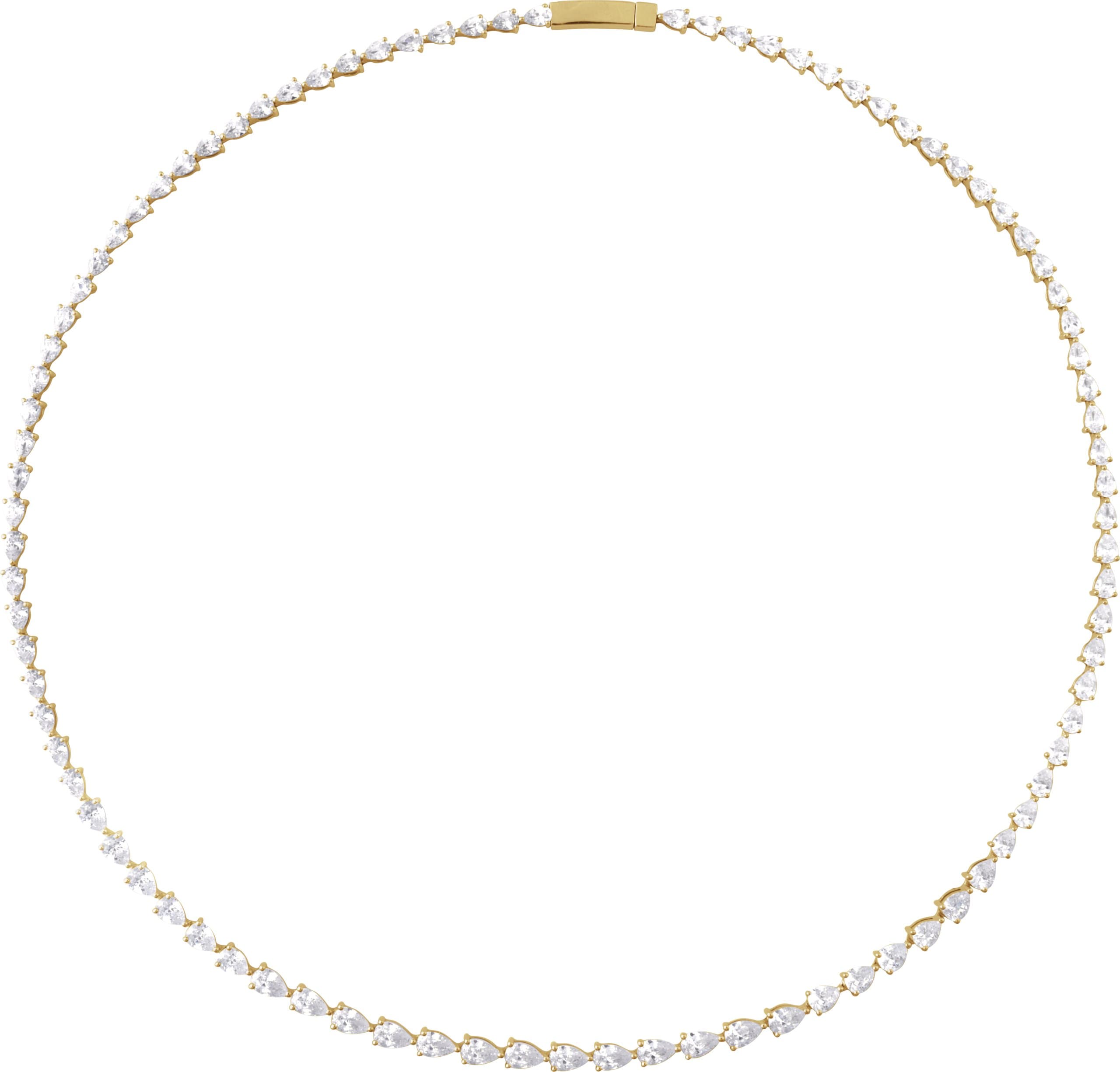 14K Rose 10 CTW Lab-Grown Diamond Line 16 Necklace