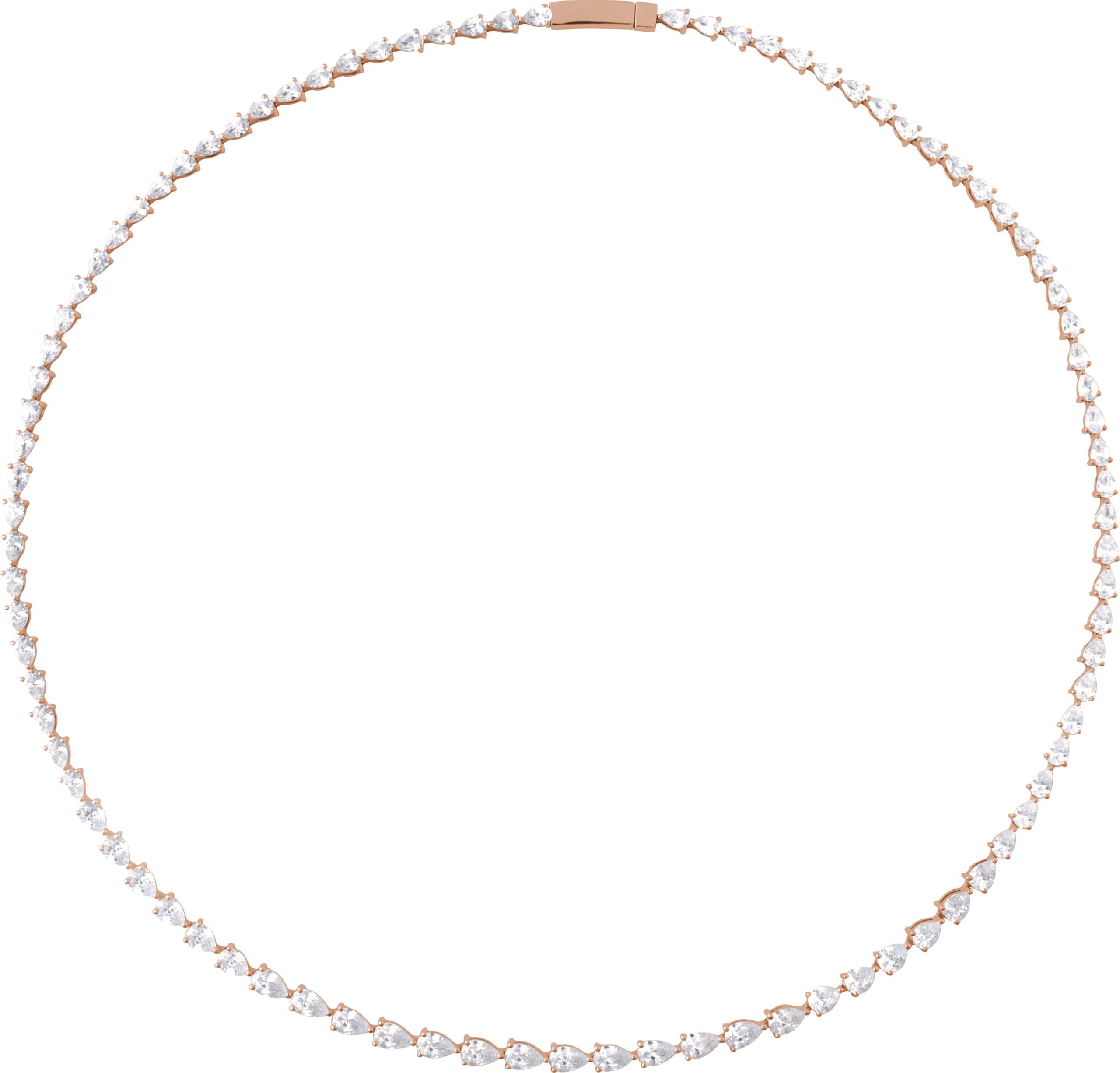 14K Rose 10 CTW Lab-Grown Diamond Line 16 Necklace