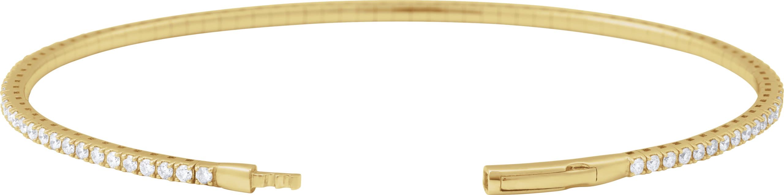 Fully Accented Flexible Bangle Bracelet view 3