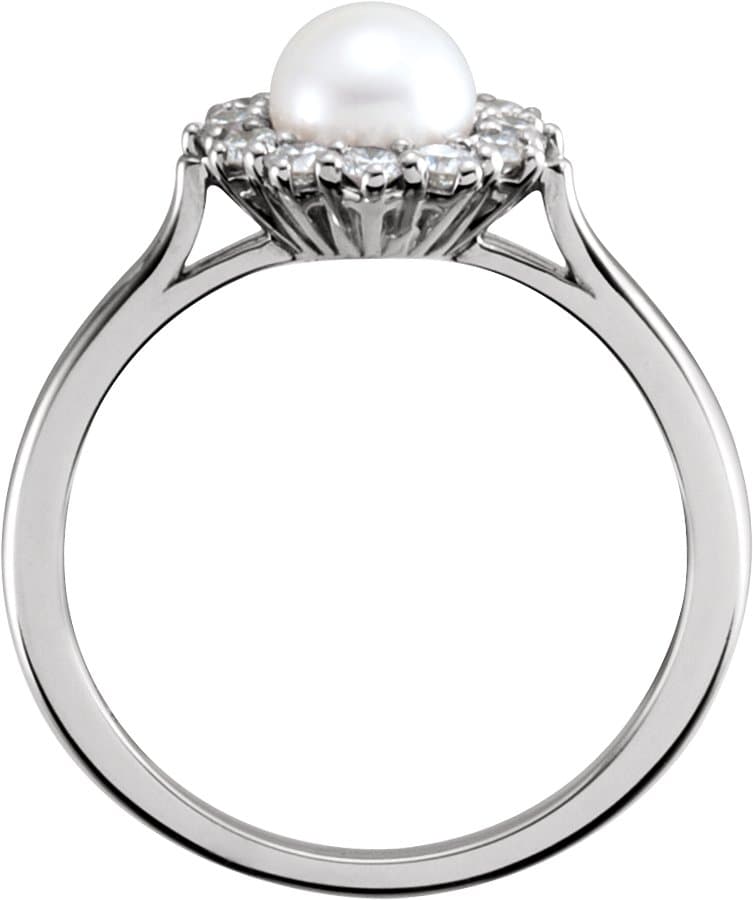 Halo-Style Pearl Ring view 2