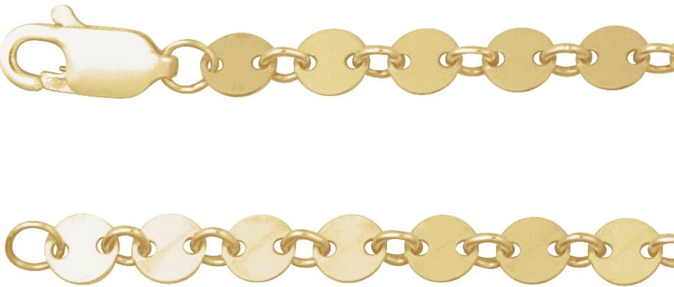 14K Yellow Gold-Filled 4 mm Mirror 16 Chain