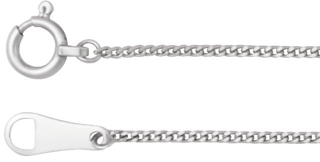 Platinum 1 mm Curb 18 Chain