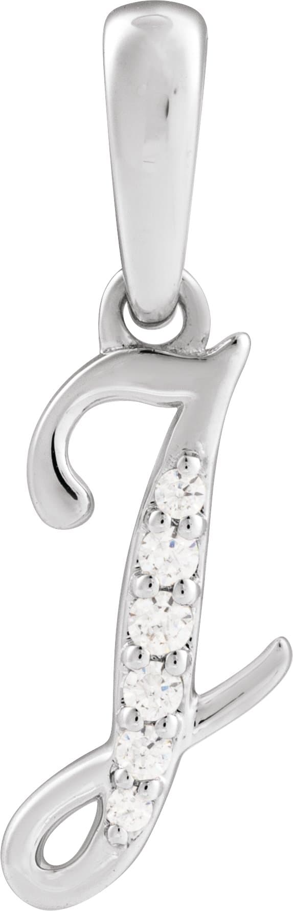 14K Rose Gold .05 CTW Natural Diamond Initial J 18" Necklace