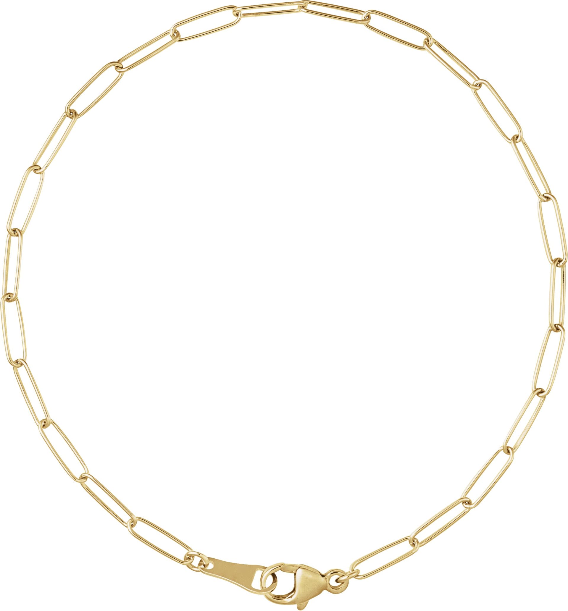 2.4 mm Paperclip-Style Chain view 2
