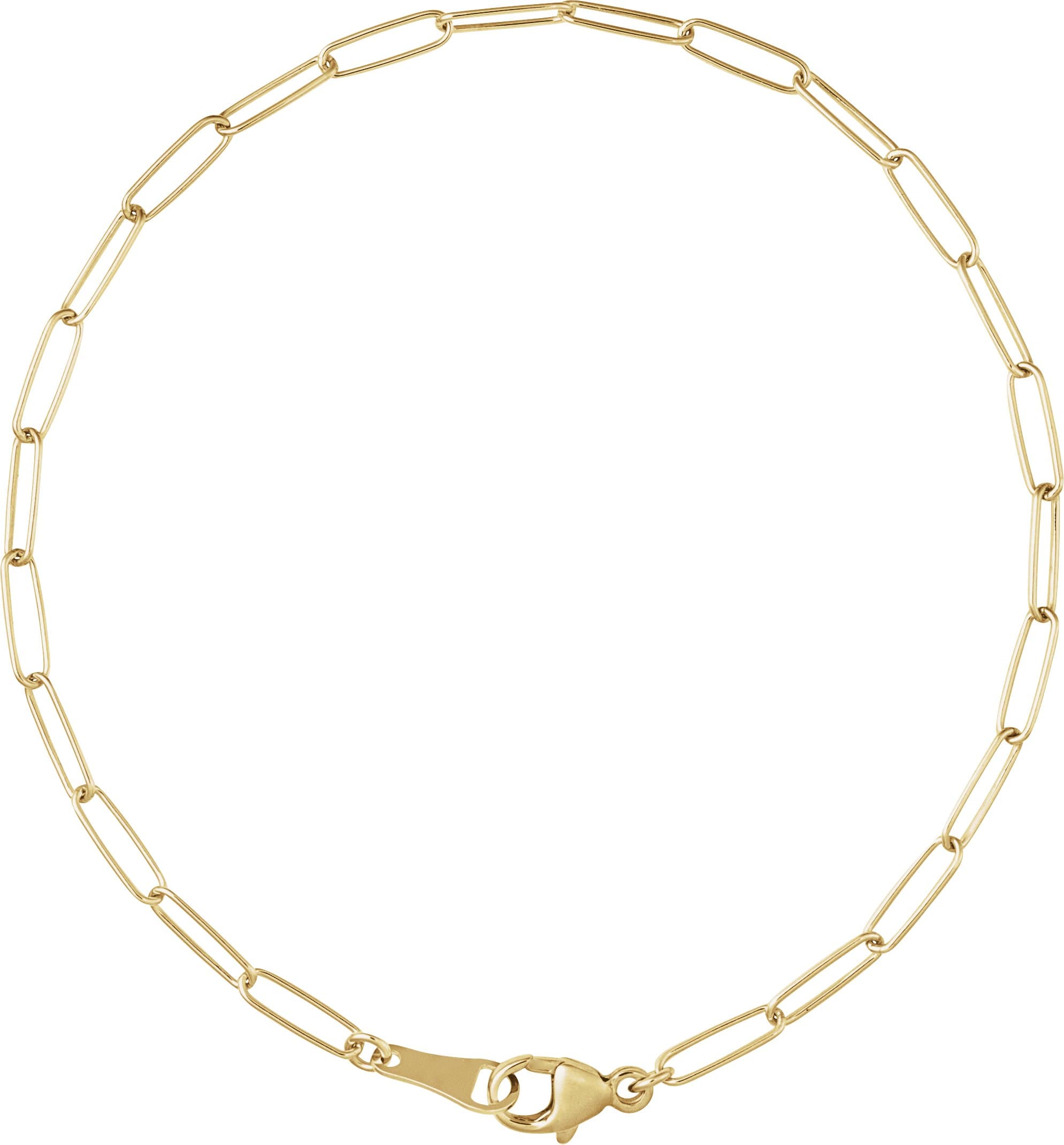 2.4 mm Paperclip-Style Chain view 2