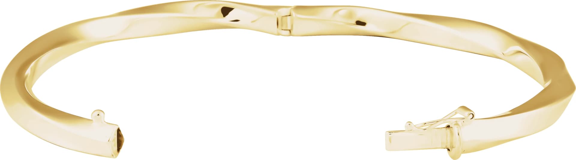 Hinged Twisted Bangle Bracelet, view 3