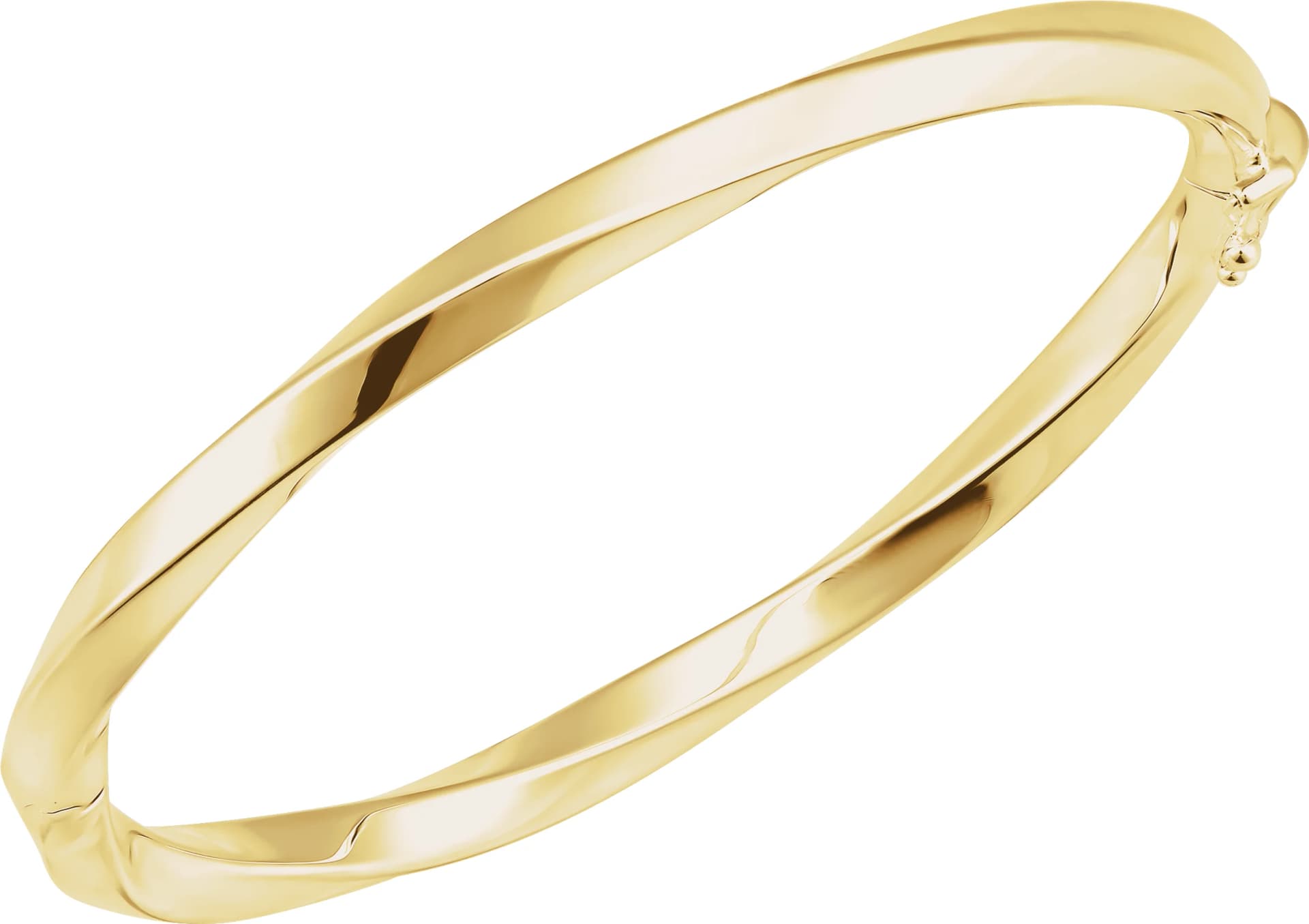 Hinged Twisted Bangle Bracelet, view 4