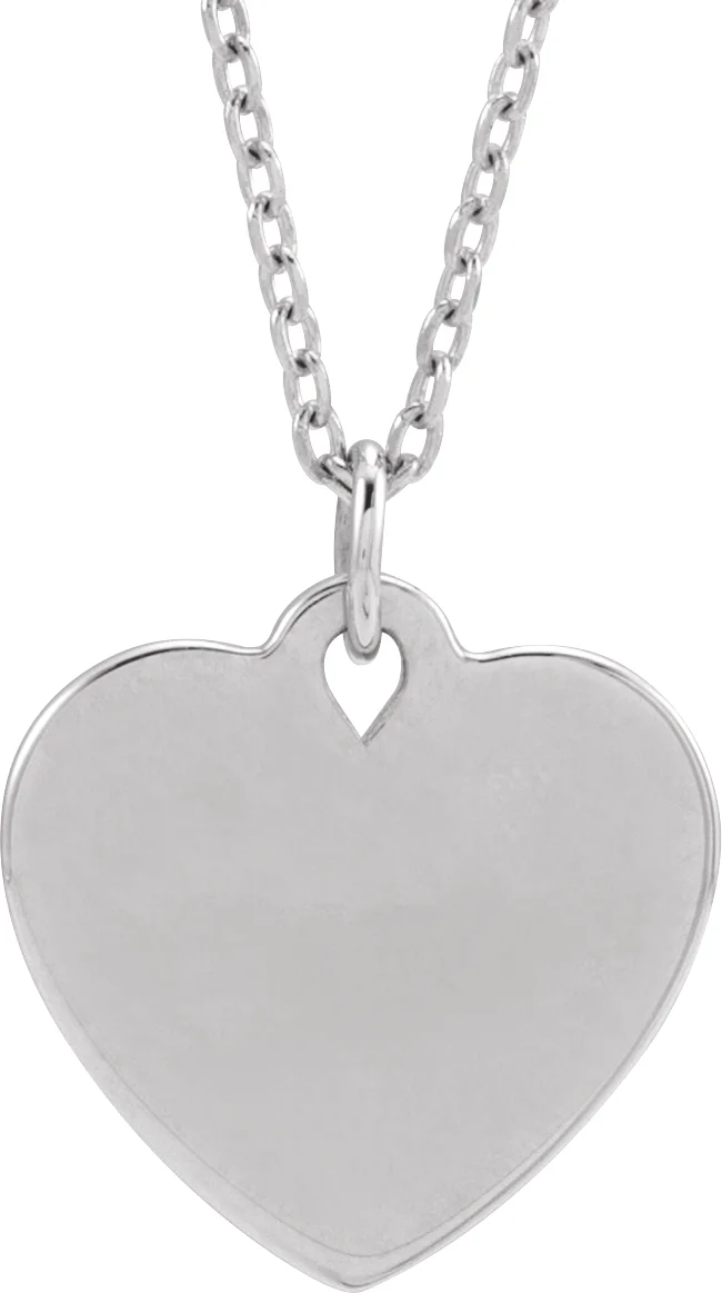 Engravable Floral Heart Necklace, view 4