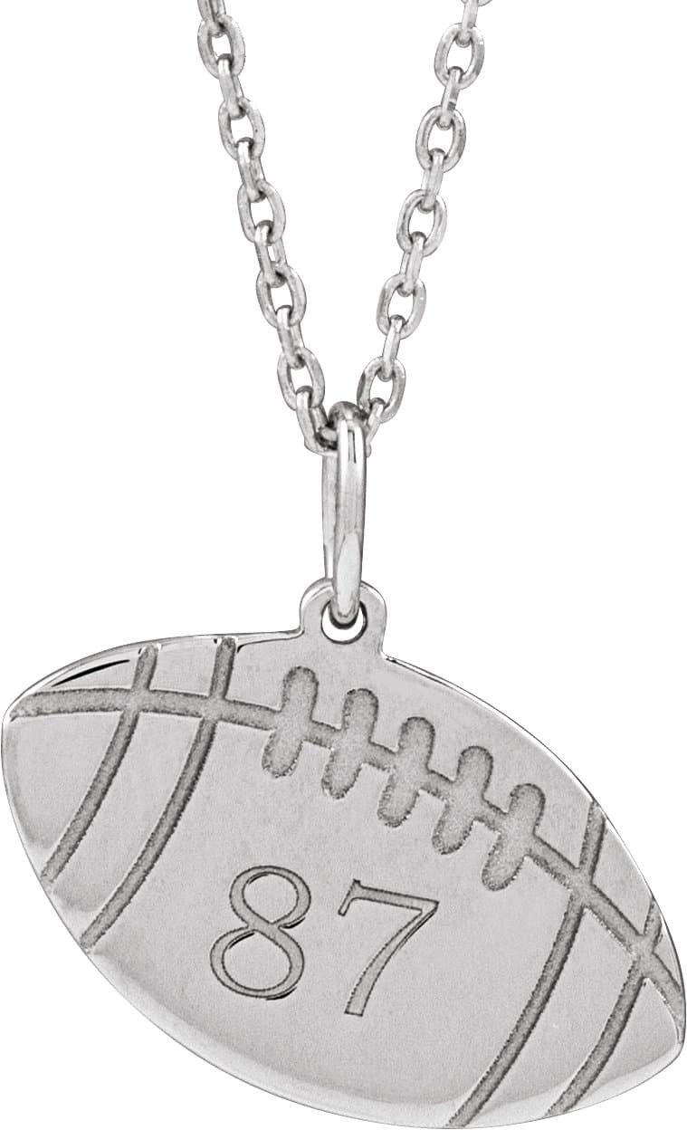 Engravable Sports Ball Necklace or Pendant view 3